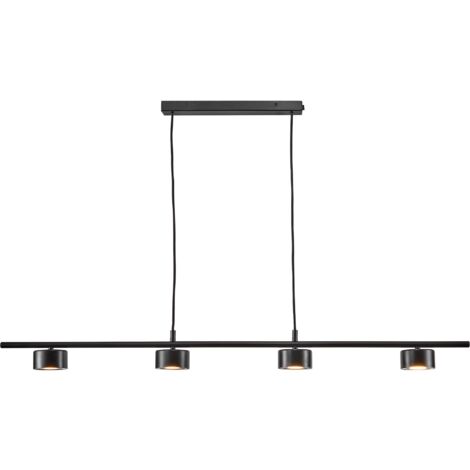 Spoterie CLYDE 4-Rail Métal Noir, H.9.3 - IP20 - LED Module /Nordlux Intérieur