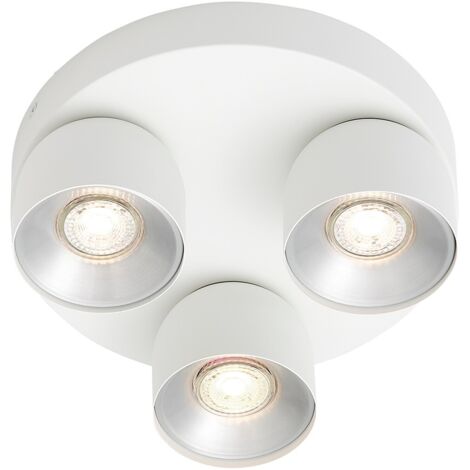 Spoterie PITCHER  3- Rondel Métal Blanc, H.11.6 - IP20 - GU10 /Nordlux Intérieur