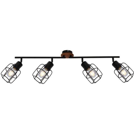Spotlampe Deckenleuchte Spotleiste beweglich Gitter Wohnzimmerlampe H 240cm