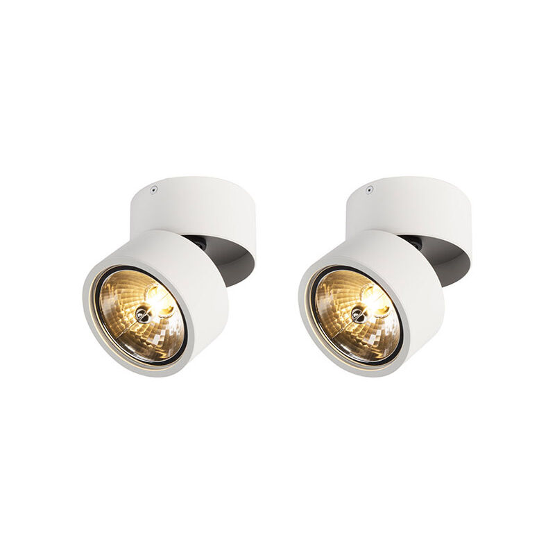 Image of Set of 2 White Round Adjustable&hellip;
