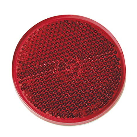 SPOTLIGHT LOT DE 4 CATADIOPTRES ROND ADHÉSIF RÉFLECTEUR ROND, CATAPHOTE - COLORIS : ROUGE - DIAMÈTRE : 60MM - FORME : RONDE -