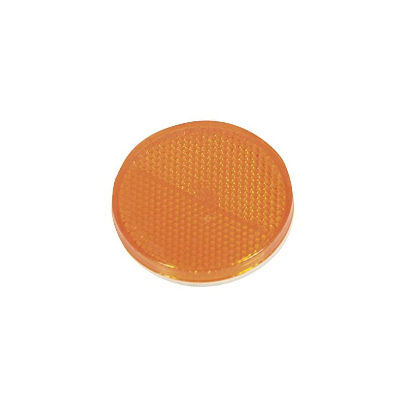 Spot-light - spotlight lot de 4 catadioptres rond adhésif réflecteur rond, cataphote - coloris : orange - diamètre : 60MM - forme : ronde -