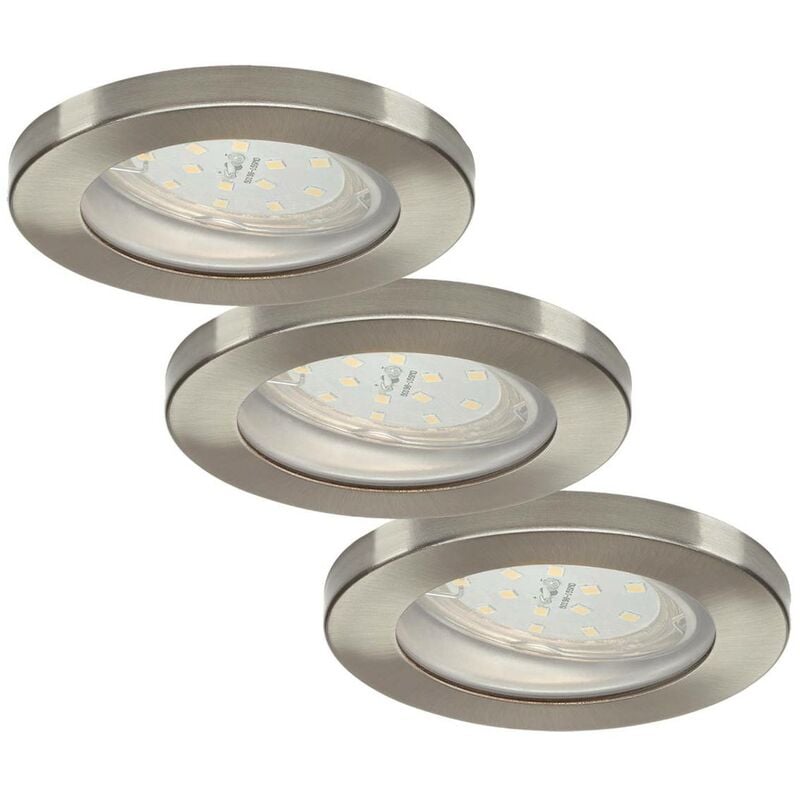 Spotlight Recessed Delfan (modern) in Silver made of Aluminium for e.g. Bathroom (3 light sources,) from ELC silver