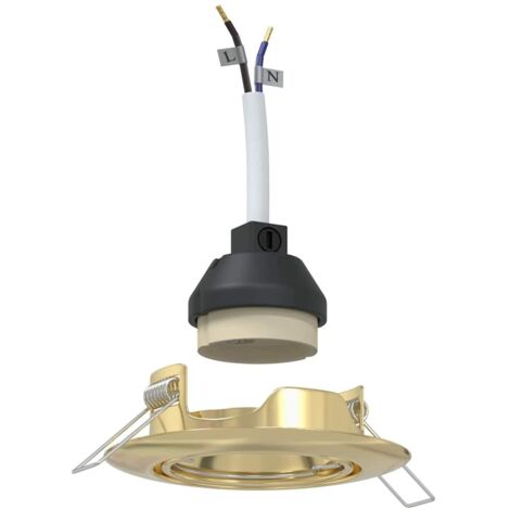 Spotlights avec des projecteurs 24 pcs Doré 9 x 9 cm Métal CFW999009