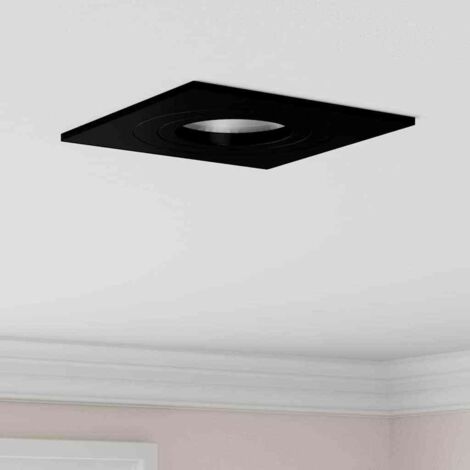 Spotlights con focos 24 pcs Negro 9 x 9 x cm Aluminio