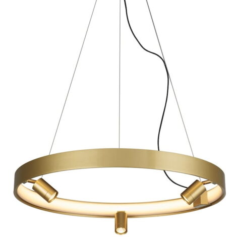 Spotring lámpara de anillo LED moderna 60cm oro