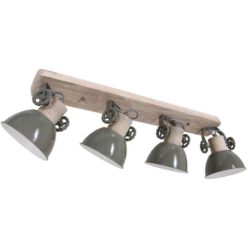 Steinhauer - Mexlite - spot - Gearwood - vert - métal bois de caoutchouc -