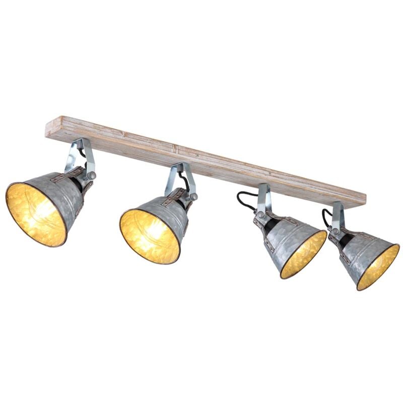 Spots de plafond salon couleur zinc vintage éclairage spot lampe réglable Globo 15366Z-4