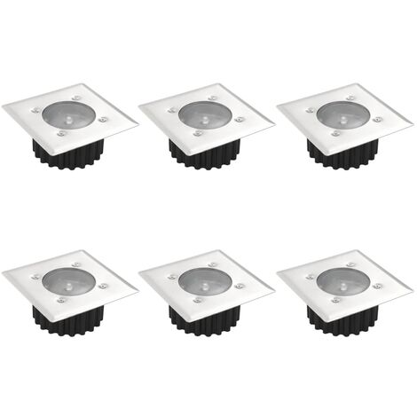 vidaXL 6x Lampe Solaire Ronde d'Extérieur Eclairage Lampe Solaire Carré/Rond
