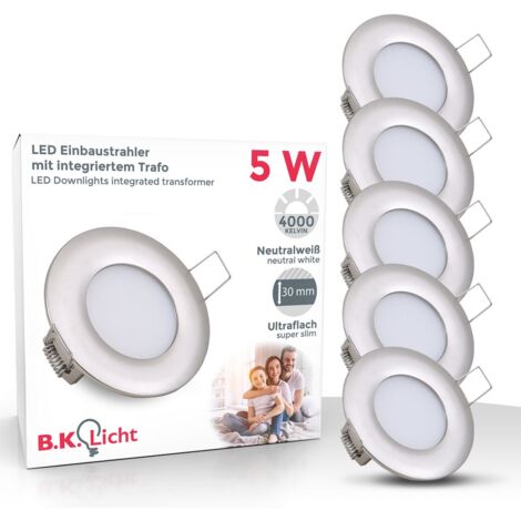 Spots encastrables LED 5W 230V spot à encastrer éclairage plafond lot de 5