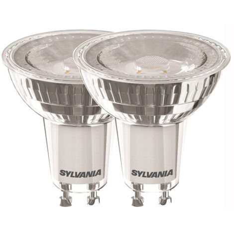 Spots Led Verre Gu10 4w Blanc Chaud Lot De 2 - Sylvania