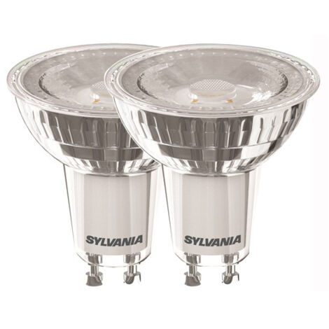 Spots Led Verre Gu10 4w Blanc Neutre Lot De 2 - Sylvania