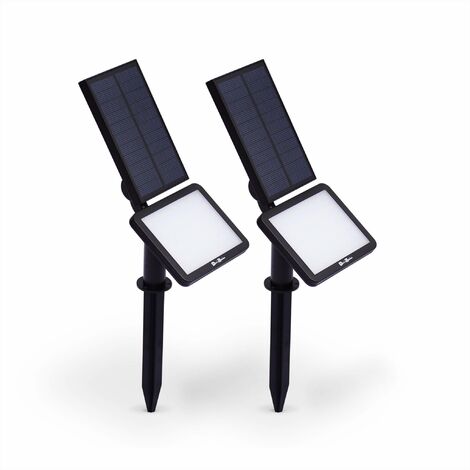Lot de 2 projecteurs solaires avec panneau solaire
