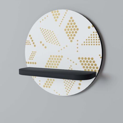 SPOTTED DAZE Rundes Regal Schwarz