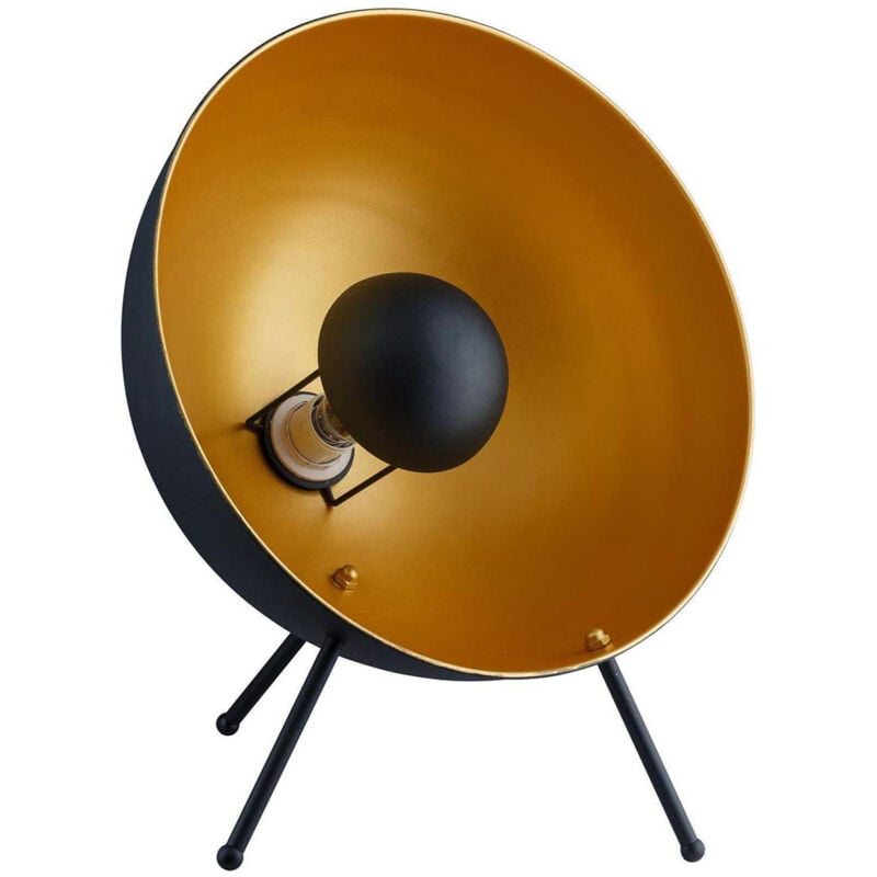 Spoutnik - Lampe à Poser en Métal Noir et Doré