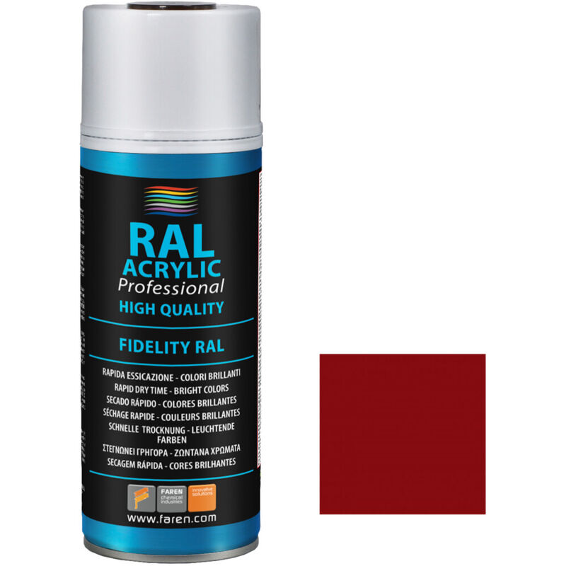 

Spray de pintura rojo rubí RAL 3003 400ml. ( 4VI400) - Faren
