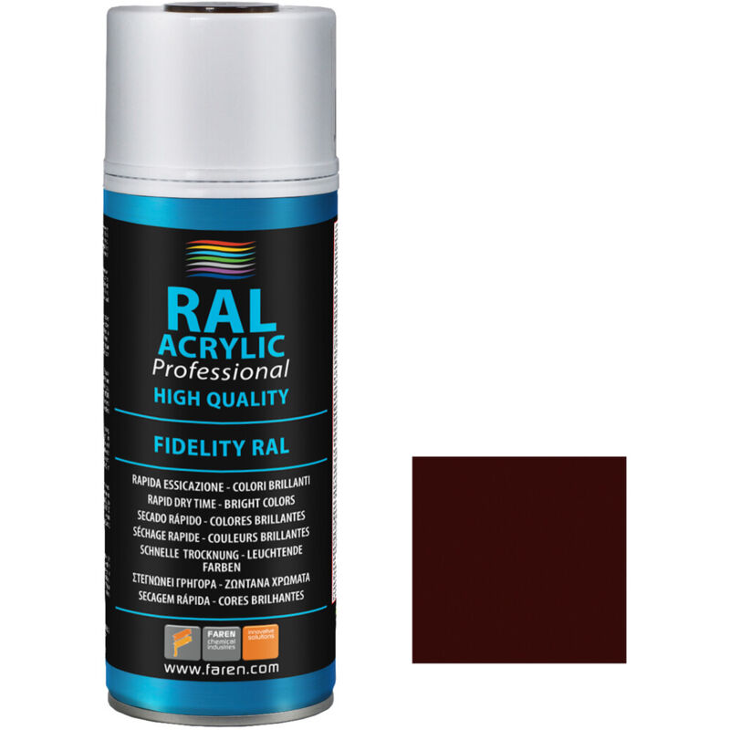 

Spray de pintura caoba RAL 8016 400ml. ( 4VZ400) - Faren