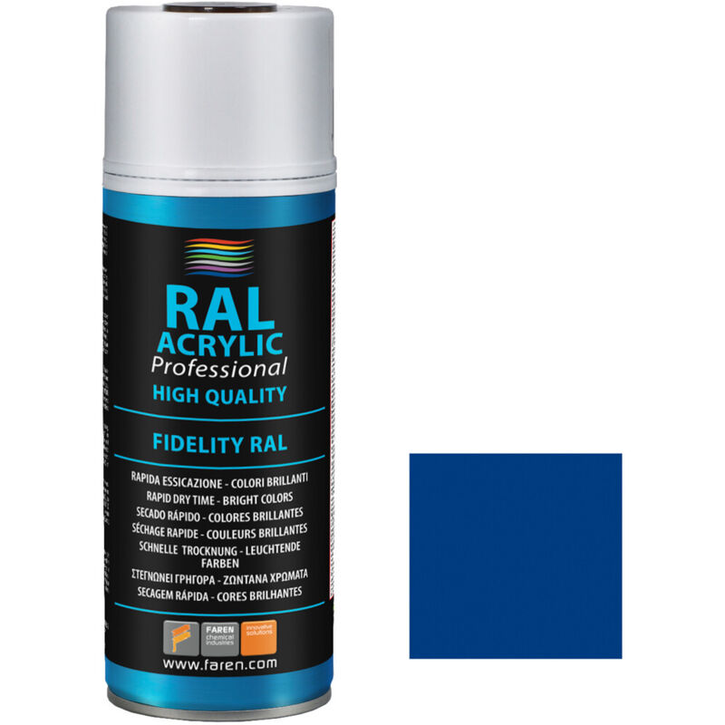 

Spray de pintura azul tráfico RAL 5017 400ml. ( 4VP400) - Faren
