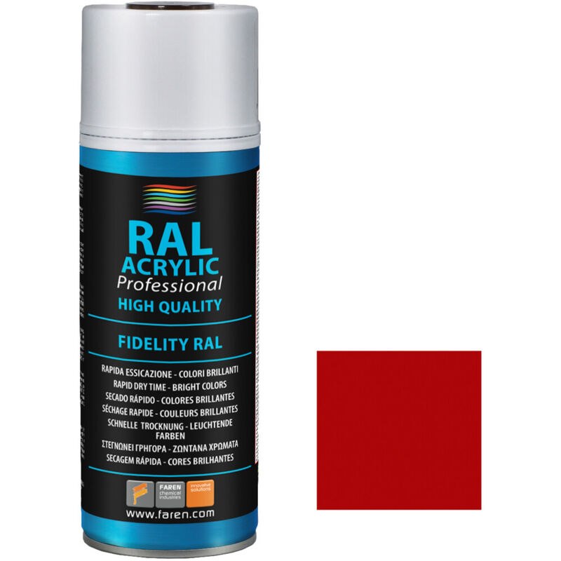 

Spray de pintura rojo señales RAL 3001 400ml. ( 4VH400) - Faren