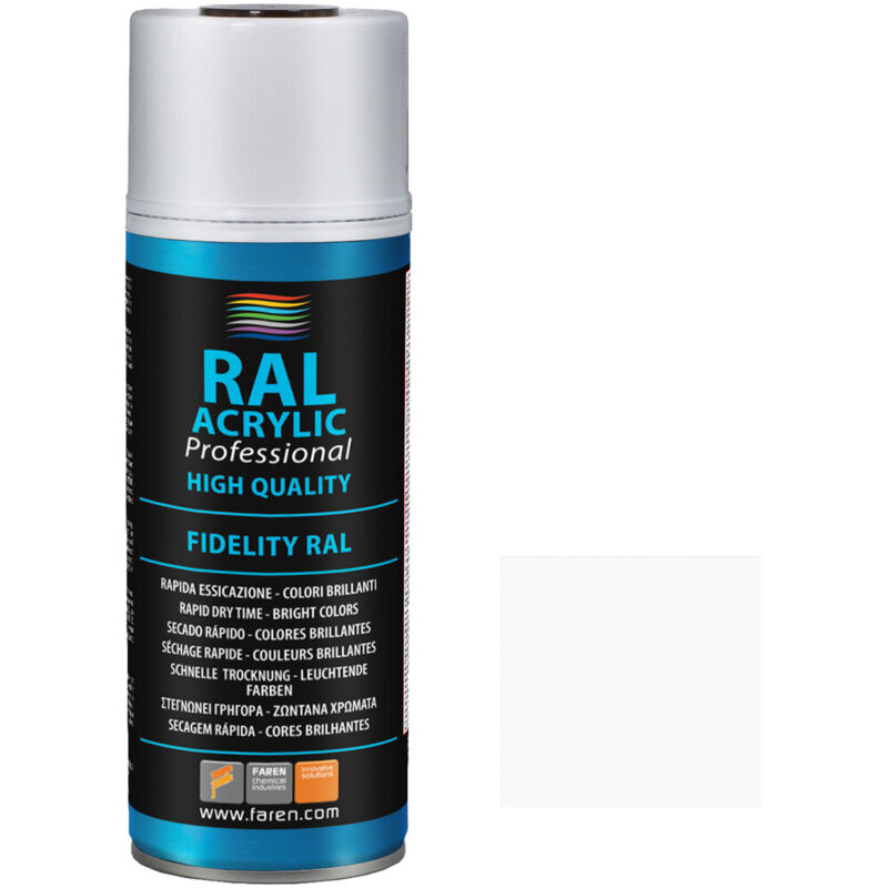 

Spray de pintura blanco tráfico RAL 9016 400ml. ( 6VD400) - Faren