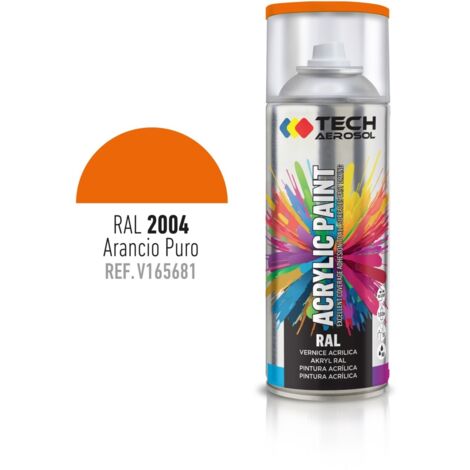 SPRAY ACRILICO ARANCIO PURO 400ML RAL 2004.