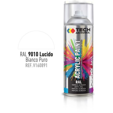 SPRAY ACRILICO BIANCO LUCIDO 400ML RAL 9010.