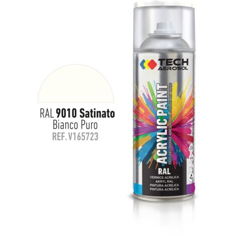 SPRAY ACRILICO BIANCO SATINATO 400ML RAL 9010.