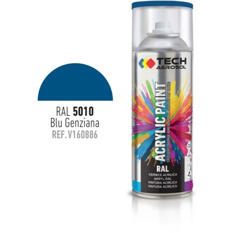 SPRAY ACRILICO BLU GENZIANA 400ML RAL 5010.