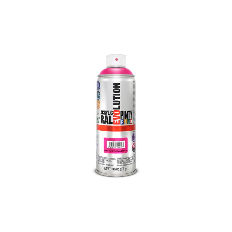 

SPRAY ACRILICO BRILLANTE PINTYPLUS RAL 400 ML | RAL: RAL 4010 Magenta tele - RAL 4010 Magenta tele