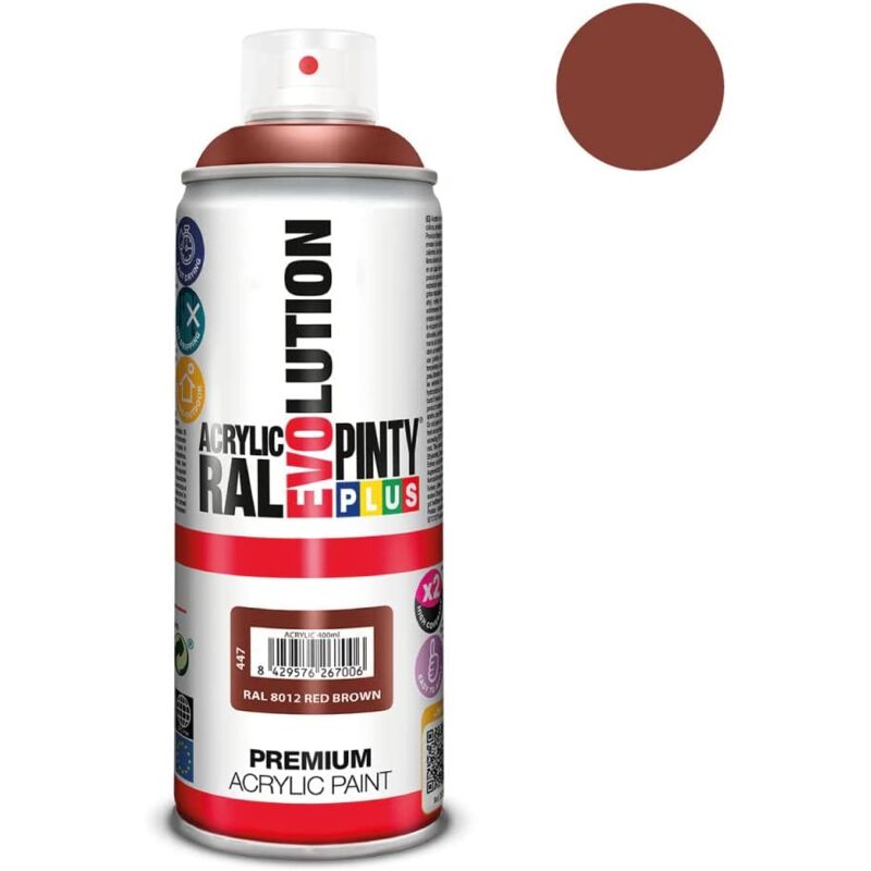 

Novasol - SPRAY ACRILICO BRILLANTE PINTYPLUS RAL 400 ML | RAL: RAL 8012 Pardo rojo - RAL 8012 Pardo rojo