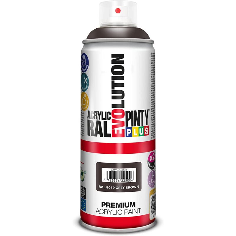 

SPRAY ACRILICO BRILLANTE PINTYPLUS RAL 400 ML | RAL: RAL 8019 Pardo grisáceo - RAL 8019 Pardo grisáceo