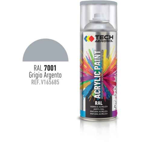 SPRAY ACRILICO GRIGIO ARGENTO 400ML RAL 7001.