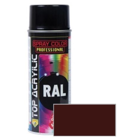 spray acrílico mate. aerosol. color ral 8017. marrón chocolate. pulverización. contenido 400ml - top acrylic