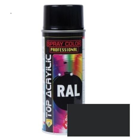 spray acrílico ral 9011. base acrílica. negro grafito. aerosol. 400 ml - top acrylic