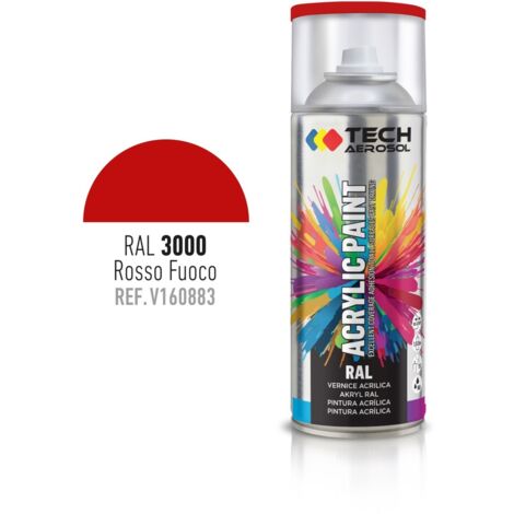 SPRAY ACRILICO ROSSO FUOCO 400ML RAL 3000.