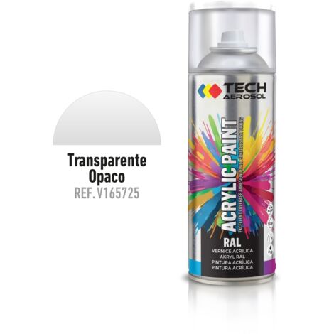SPRAY ACRILICO TRASPARENTE OPACO 400ML RAL 9201.