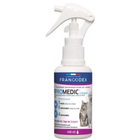 Spray antiparasitaire Fipromedic 100 ml, pour chat et chien - Francodex