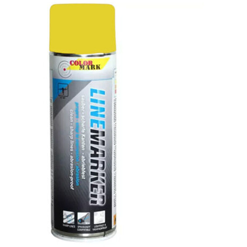 Image of Spray apposito per linee e delimitazioni su strade parcheggi e impianti industriali e di sicurezza giallo da 500 ml - duplicolor