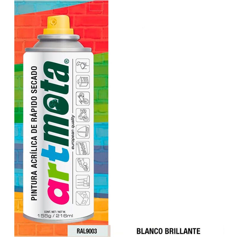 

Spray blanco brillante ral9003 216ml mota la04 - Mota Herramientas