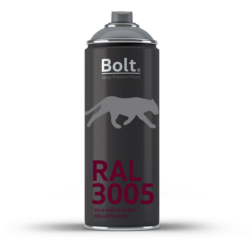 

SPRAY BOLT PREMIUM ACRILICO BRILLANTE RAL 400 ML | RAL: RAL 3005 Rojo vino - RAL 3005 Rojo vino