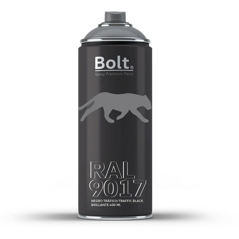 

SPRAY BOLT PREMIUM ACRILICO BRILLANTE RAL 400 ML | RAL: RAL 9017 Negro tráfico - RAL 9017 Negro tráfico