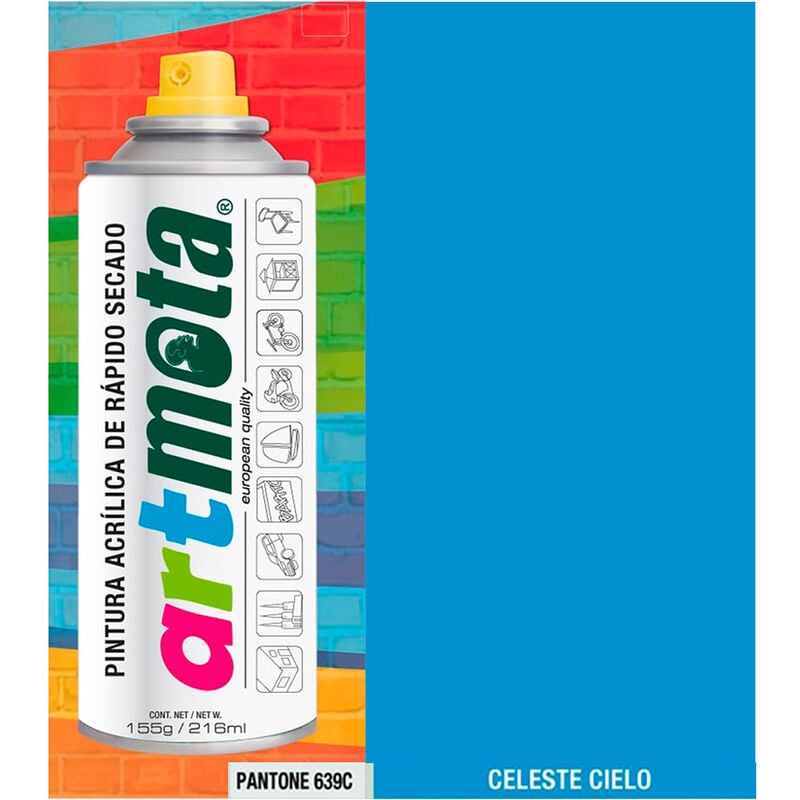 

Spray celeste cielo pantone 639c 216ml mota la13 - Mota Herramientas