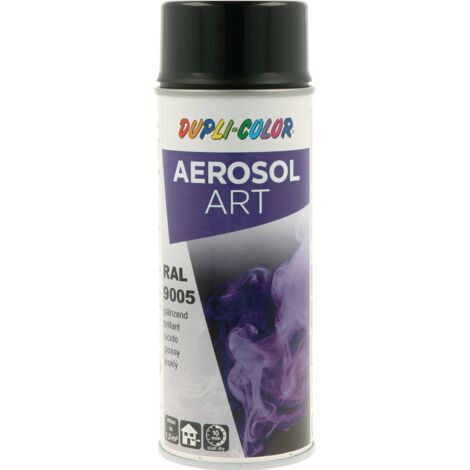 Spray colorato in aerosol, vernice spray lucido opaco profondo nero RAL 9005, 400 ml