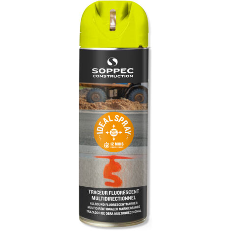 Spray de marquage IDEAL jaune néon 500 ml en spray