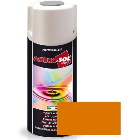 spray de pintura acrílica. ral 2000. acabado brillo. aerosol. 400 ml - ambrosol
