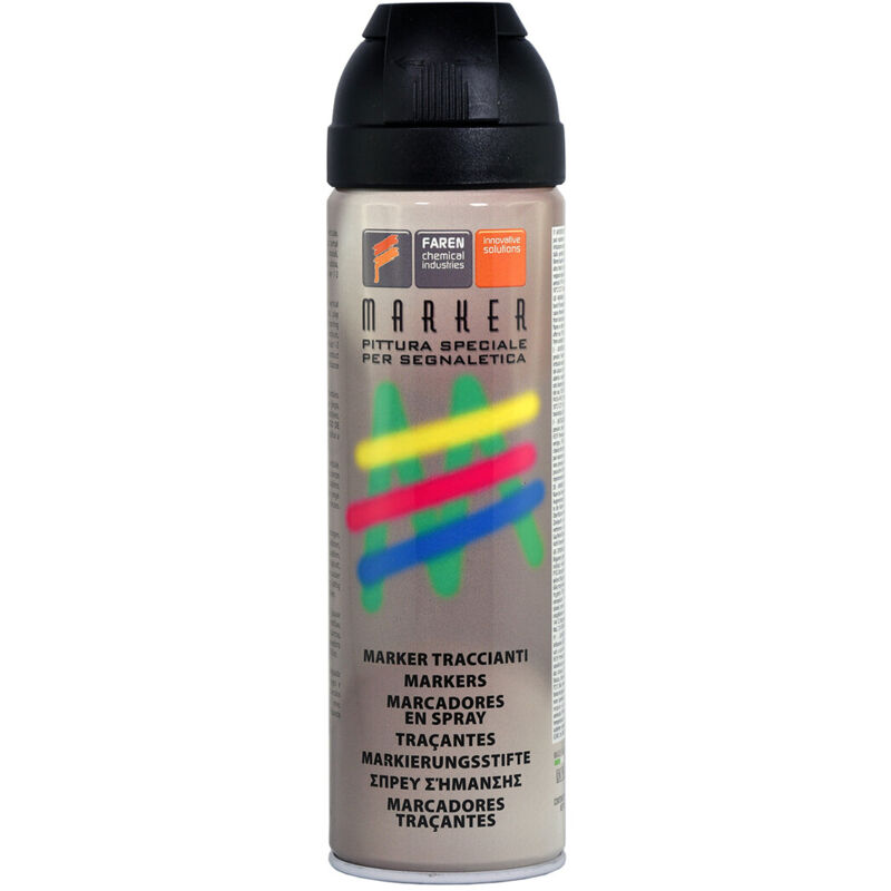 

Spray de pintura acrílica negra 500 ml. ( 8VA500) - Faren