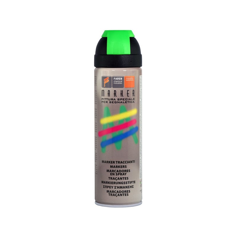 

Spray de pintura acrílica verde fluorescente 500 ml. ( 8VE500) - Faren