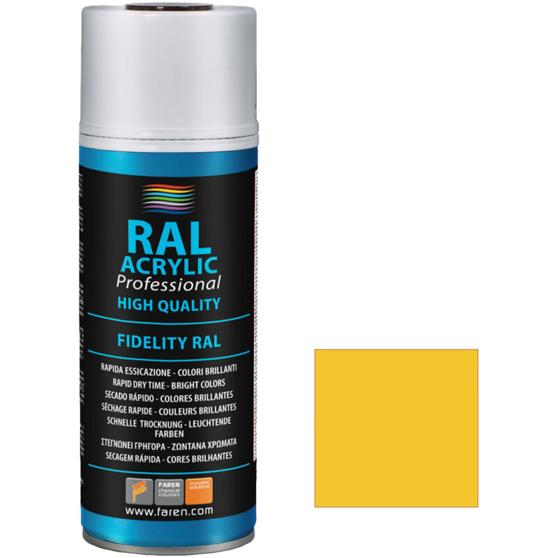 

Spray de pintura amarillo zinc RAL 1018 400 ml. ( 6VR400) - Faren
