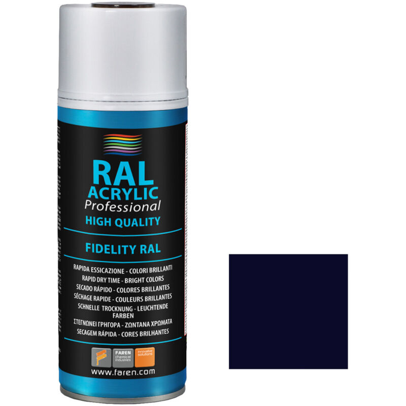 Spray de pintura azul noche RAL 5022 400 ml. (Faren 6VF400)