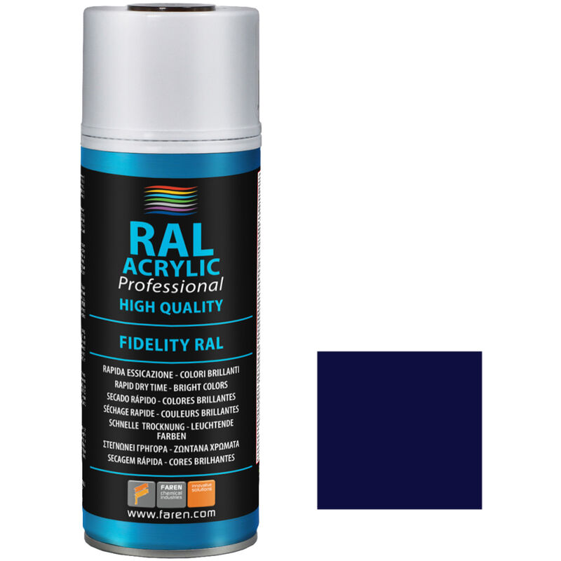 

Spray de pintura azul ultramar RAL 5002 400 ml. ( 6VO400) - Faren